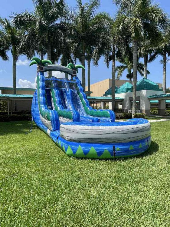 18FT BLUE CRUSH WATER SLIDE (DUAL LANE)