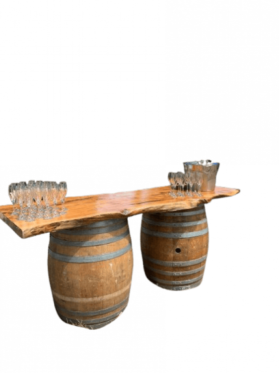 Rustic Wine Barrel Bar