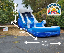 BLUE RUSH 15FT WATERSLIDE