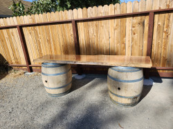 Rustic Wine Barrel Bar